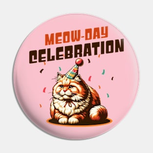 Cat Birthday Pin