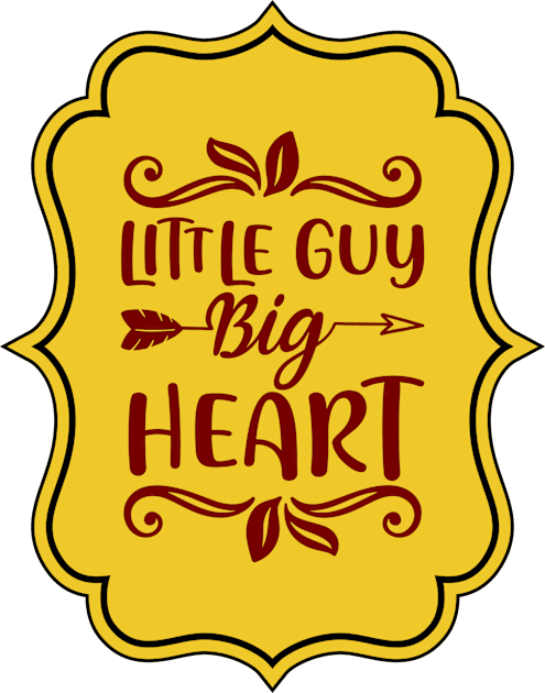 Little Guy Big Heart | Cute Kid's Kids T-Shirt by KidsKingdom