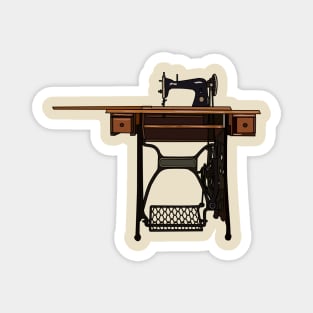 Sewing machine cartoon illustration Magnet