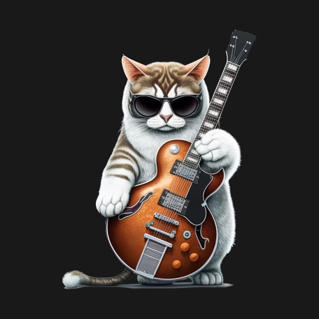 Cat Playing Guitar by Odd World