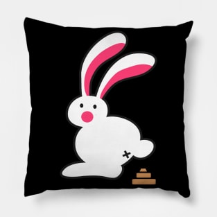 Bunny Poops Funny Bunny Poop Fun Rabbit Pillow