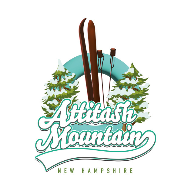 Attitash Mountain New Hampshire Ski logo by nickemporium1