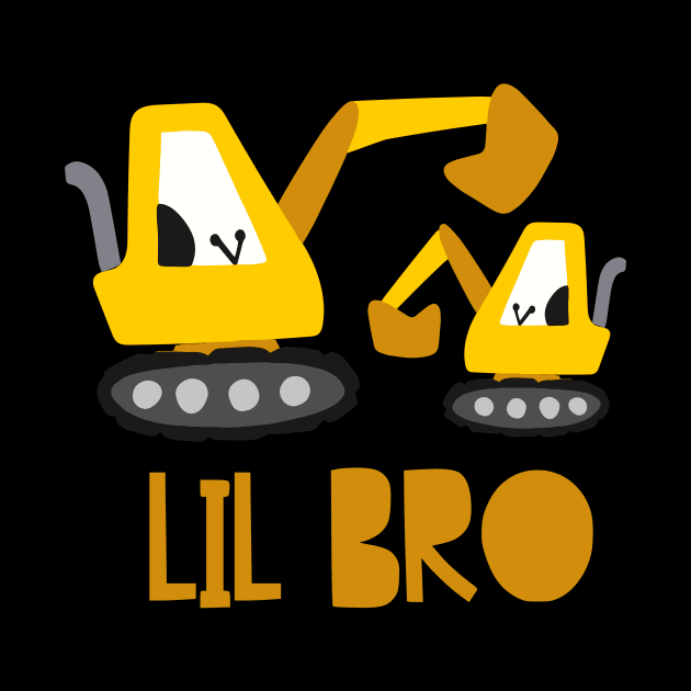 Boys Little Brother Lil Bro Excavator by alpmedia