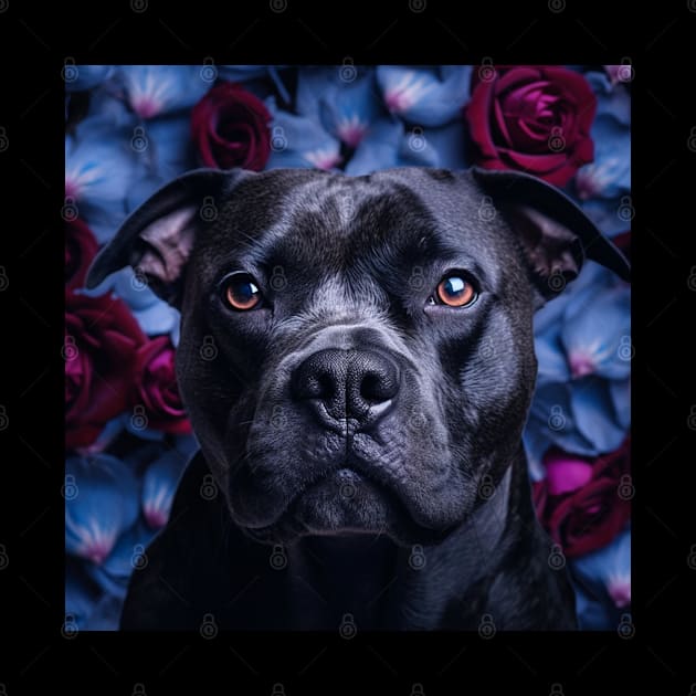 Black Staffy by Enchanted Reverie