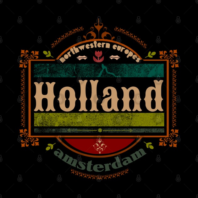 Amsterdam holland emblem logo vintage by SpaceWiz95