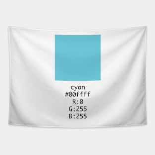 Cyan Hex and RGB Code Tapestry