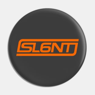 Slant 6 Icon (Orange + Asphalt) Pin