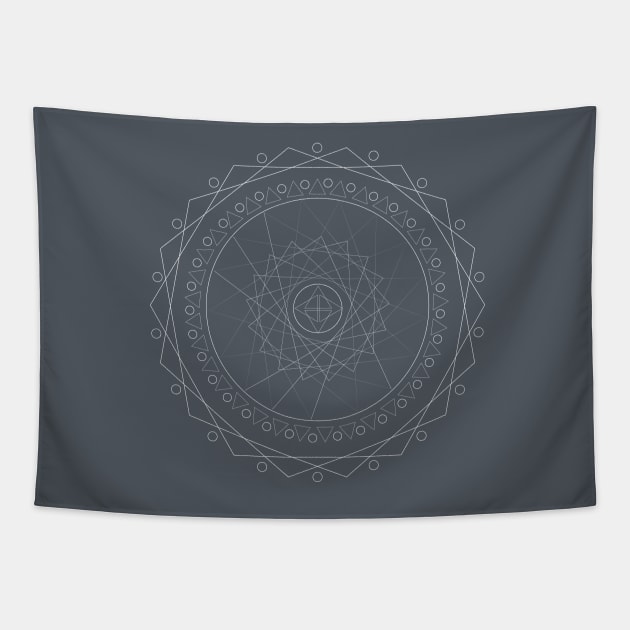 Triangles labyrinth Tapestry by Starseed