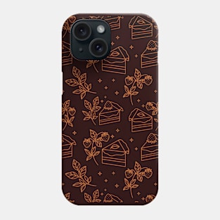 Vintage Brown Cake Seamless Pattern Phone Case