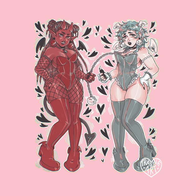 Angel Devil Girlfriends by TrashieArt