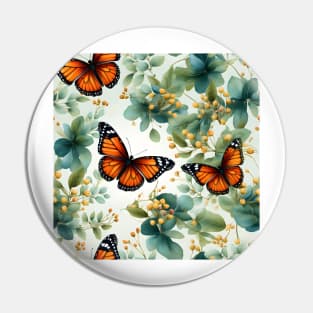 Monarch Butterflies Watercolor 23 Pin