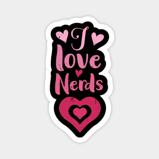 I Love Nerds Funny Magnet