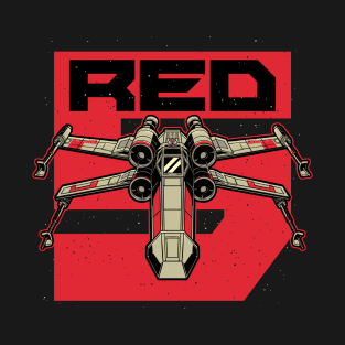 Red Spaceship Revolution - Rebel Space Movie T-Shirt