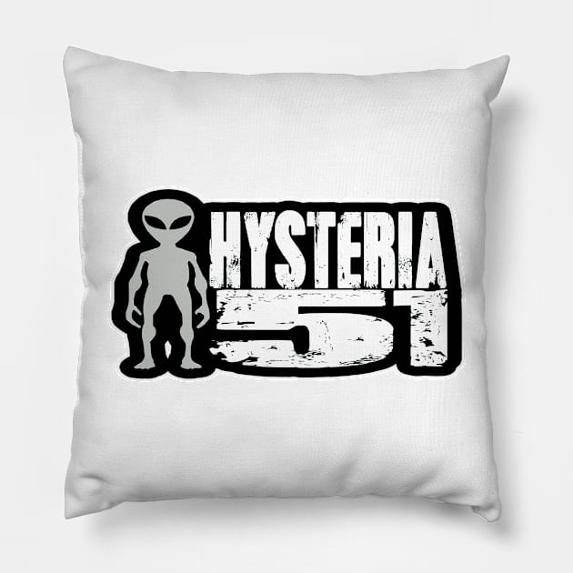 Hysteria 51: Mr. Hand - White Version Pillow by Hysteria 51's Retro - RoundUp