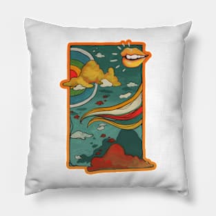 Sunshine Smile Abstract Pillow