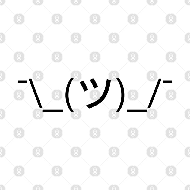 Shrug Emoticon ¯\_(ツ)_/¯ Japanese Kaomoji by tinybiscuits