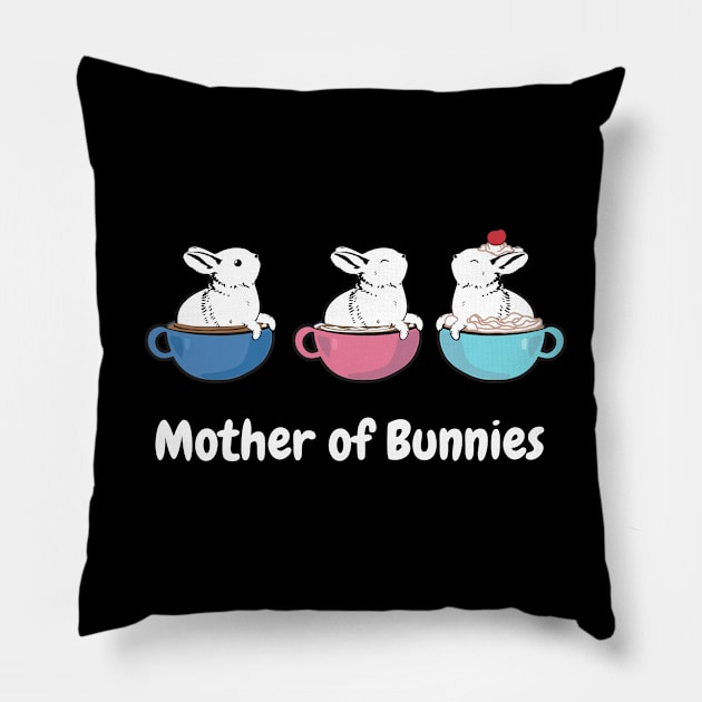 Mother of Bunnies Pillow by Sizzlinks