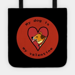 My Dog is My Valentine Round Corgi Terrier Cross Tote