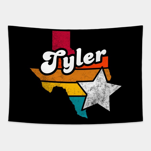 Tyler Texas Vintage Distressed Souvenir Tapestry by NickDezArts