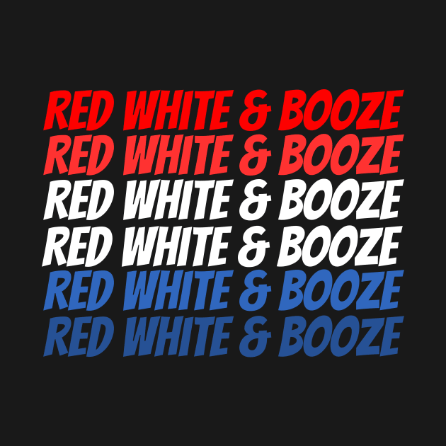 Red White and Booze 4th of July by IYearDesign