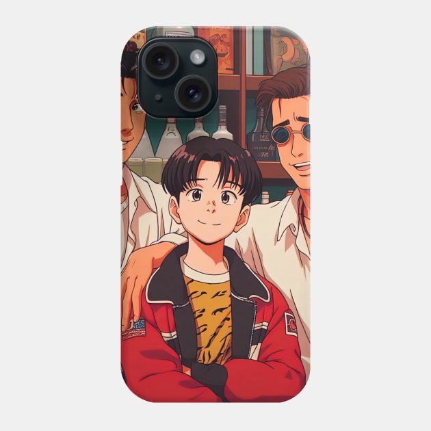 Friends in anime style - 4/4 designs Phone Case by Maverick Media