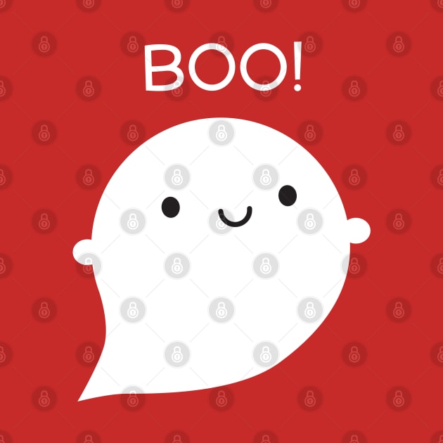 Boo! Kawaii Halloween Ghost by marcelinesmith