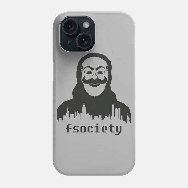 Mr Robot - FSociety - Mask Phone Case by alcateiaart