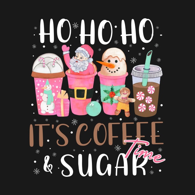 Christmas Coffee Cups with Retro Pink Santa by gogo-jr