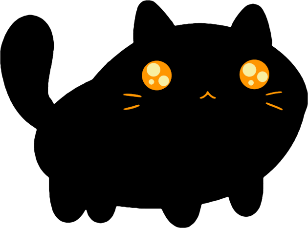 Silly Black Cat Kids T-Shirt by saradaboru