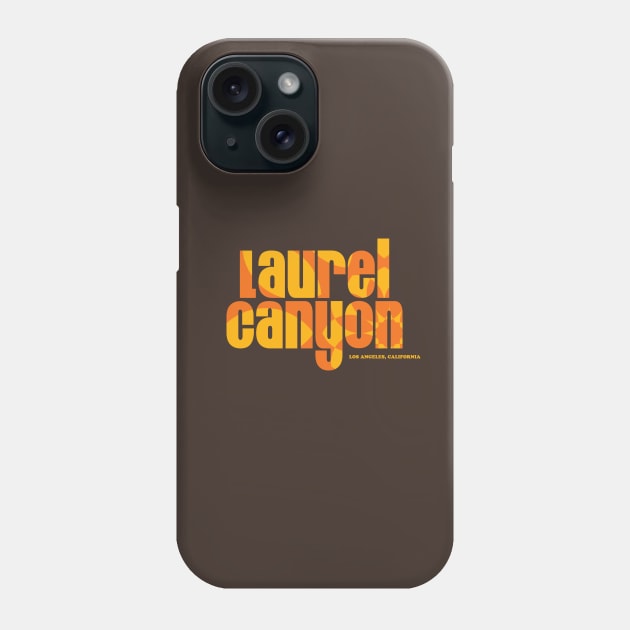 Laurel Canyon psychedelic flower logo Phone Case by retropetrol