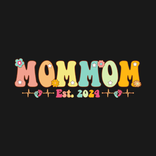 Mommom Est 2024 Mommom To Be Gifts New Mommom Pregnancy T-Shirt