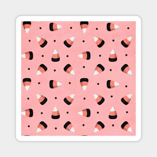 Candy Corn - Pink And Black Magnet