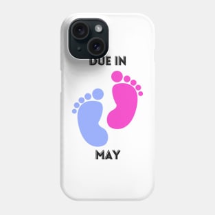 Due in May Baby Footprints Gift Phone Case