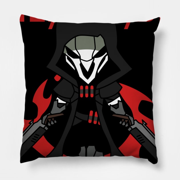 CUTE REAPER CHIBI  DESIGN Pillow by Dennaeric