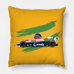 Ayrton Senna's Toleman 183 Illustration Pillow