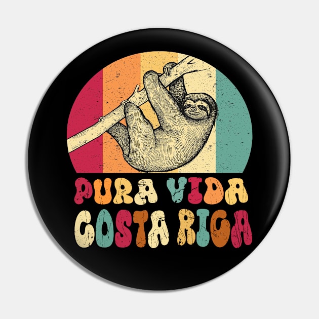 Pura Vida Costa Rica - Sloth Pin by blacckstoned