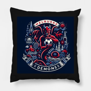 Unleashing the Power: Melbourne Demons in Action Pillow