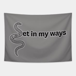 Set in my ways light shaded pun and double meaning with snake (MD23GM009c) Tapestry