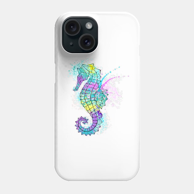 Painted Polygonal Seahorse Phone Case by Blackmoon9