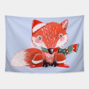 Chrismas Fox Tapestry