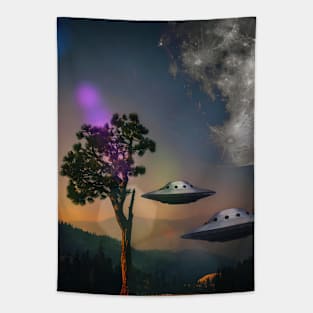 UFO Flying 2 Tapestry