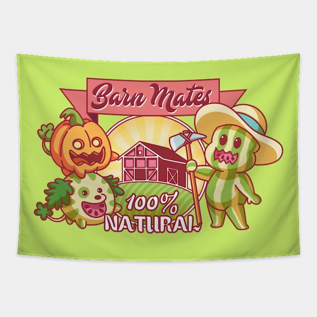 Barn Mates farm Tapestry by watermelonium