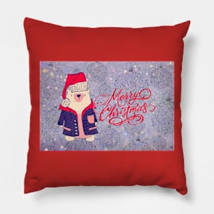 Cartoon Bear Christmas Pillow