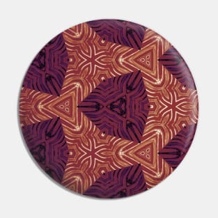 Orange Batik Boho Bohemian Abstract Pin