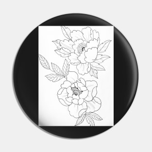 peonies Pin