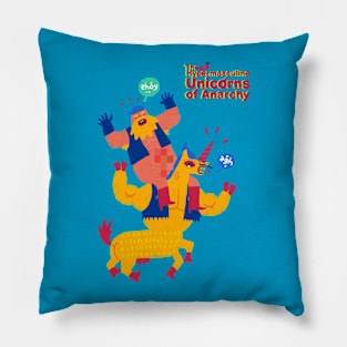 The Hypermasculine Unicorns of Anarchy Pillow