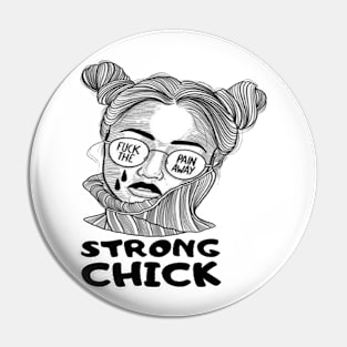 Strong Chick Woman's Pin