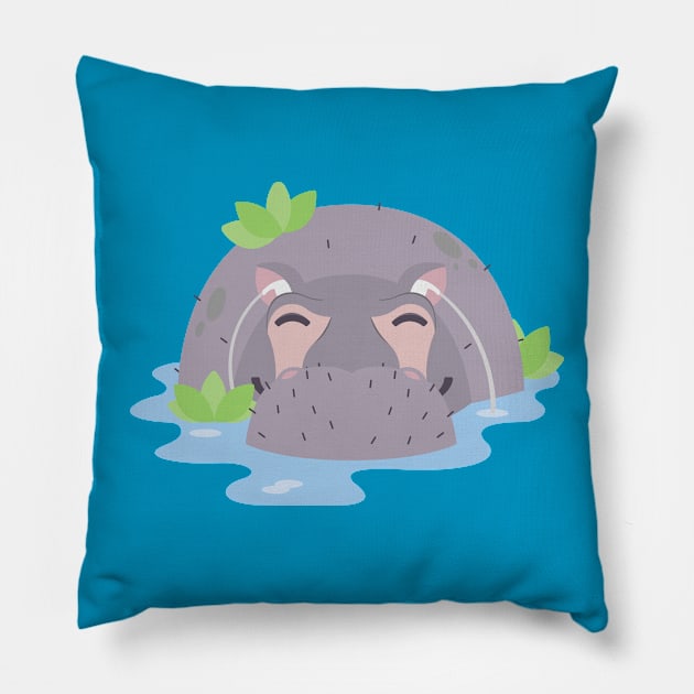 Hippo Hymn Pillow by Bluefooted