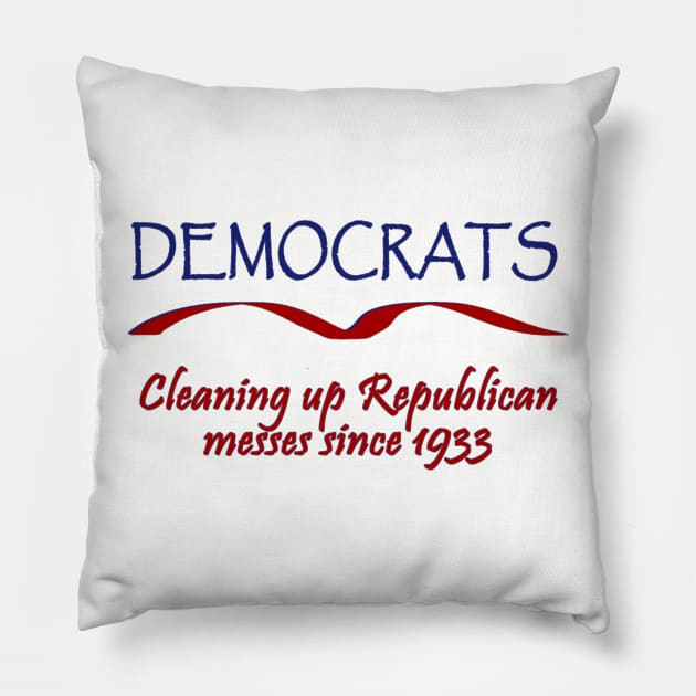 Funny Democrats Political Tee Pillow by DISmithArt