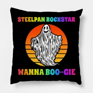 Steelpan Player Wanna Boogie Groovy Halloween Party Retro Vintage Pillow